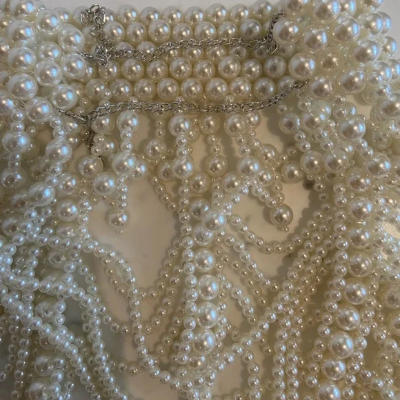 Pearl bib necklace - Picture 3 of 3